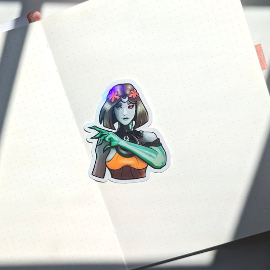 Melinoë | Hades II | Die Cut Handmade Holo Laminate Vinyl Stickers | melinoe hades 2 princess of the underworld zeus greek mythology