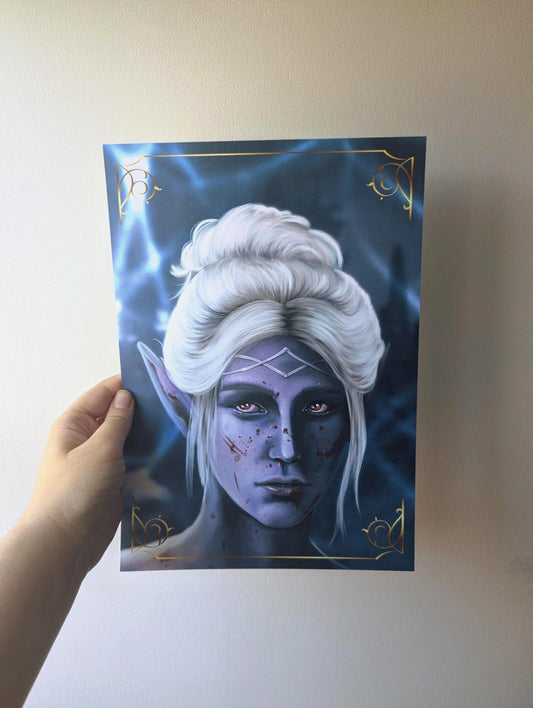 Minthara Art Print | A4 Size | Baldur's Gate 3 | Digital Art