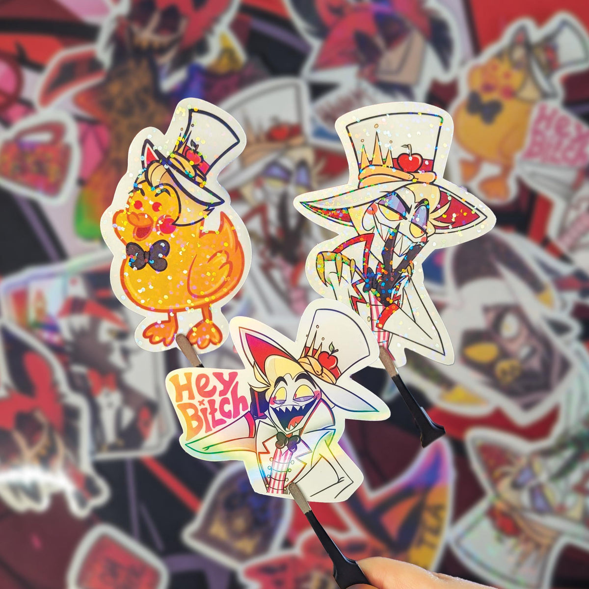 Hazbin Hotel Stickers (All My Designs in One Listing!) | Glossy, Holo, Sparkly, Rainbow (Water Resistant)
