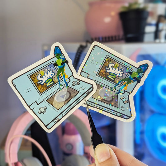 Sims 2 DS Vinyl Sticker | Emporor Xizzle, Strangetown Hotel | Holo Sparkly Gloss
