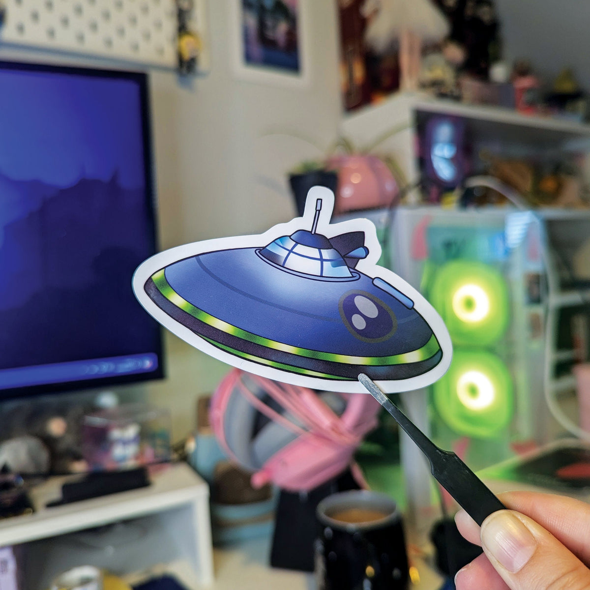 The Sims Oddities Sticker Set | Strangetown SpaceShip Cow Plant Bella Goth Where's Bella Cowplant Handmade Vinyl Sticker | Sims 4 Sims 2 UFO