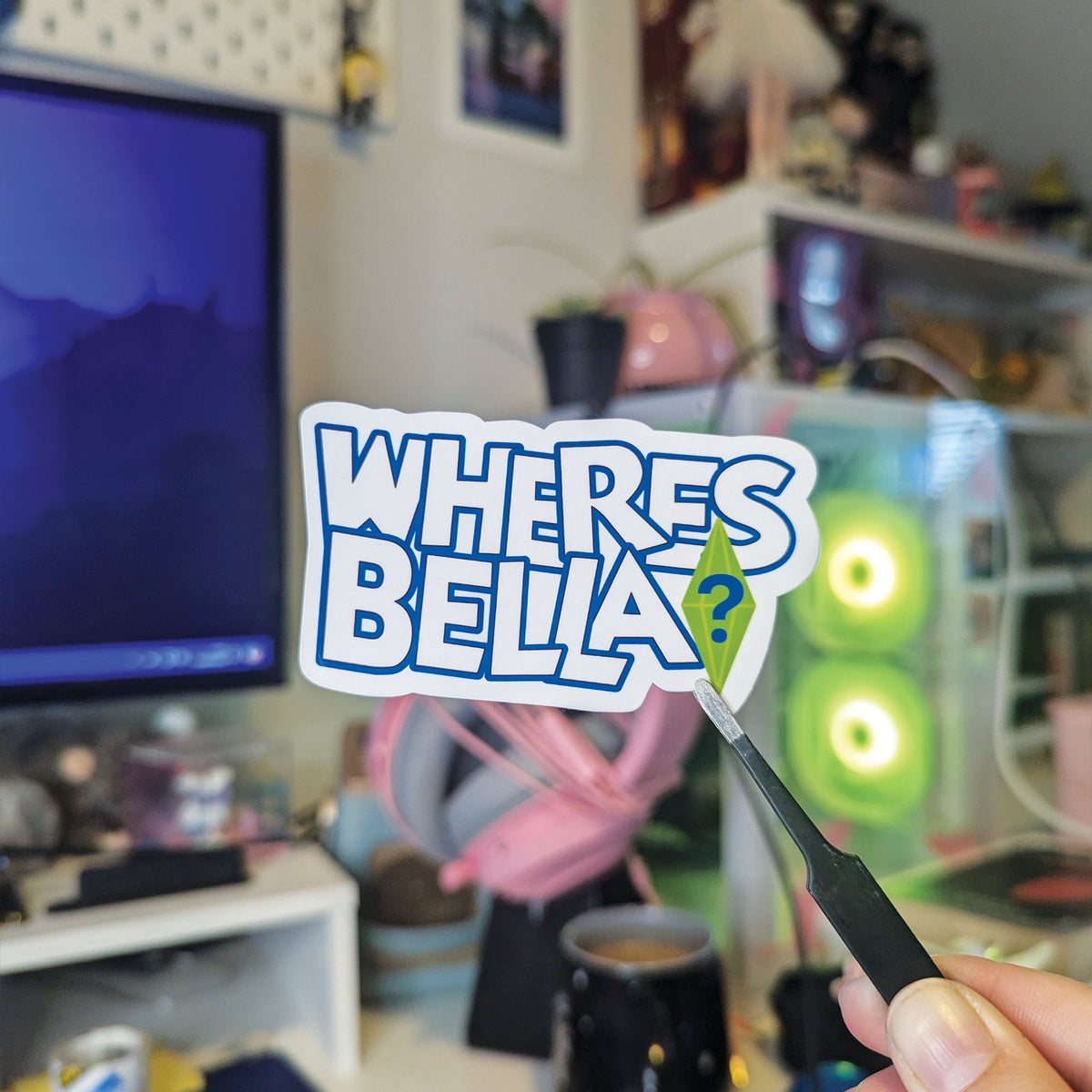 The Sims Oddities Sticker Set | Strangetown SpaceShip Cow Plant Bella Goth Where's Bella Cowplant Handmade Vinyl Sticker | Sims 4 Sims 2 UFO