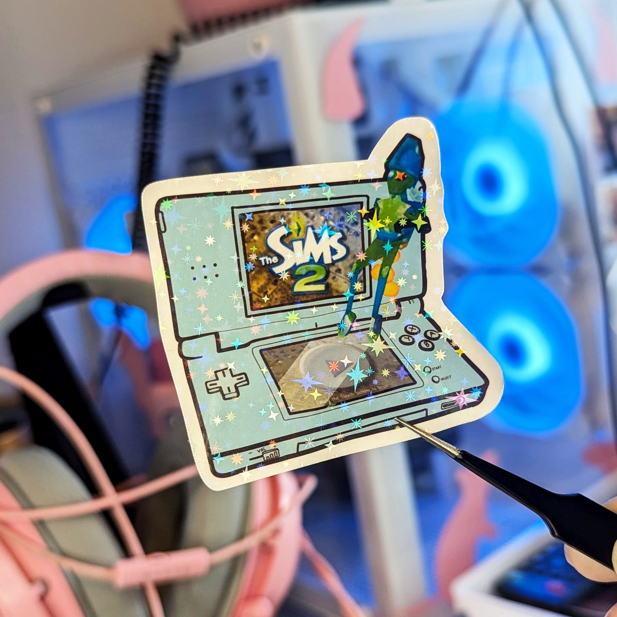 Sims 2 DS Vinyl Sticker | Emporor Xizzle, Strangetown Hotel | Holo Sparkly Gloss