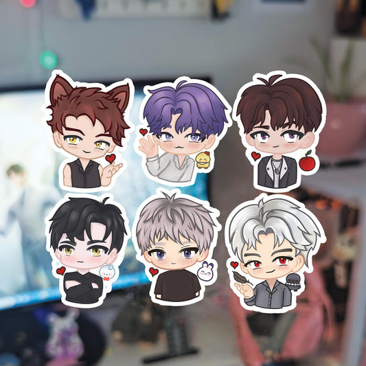 Love And Deepspace Stickers | Valko Sylus Caleb Zayne Rafayel Xavier LADS