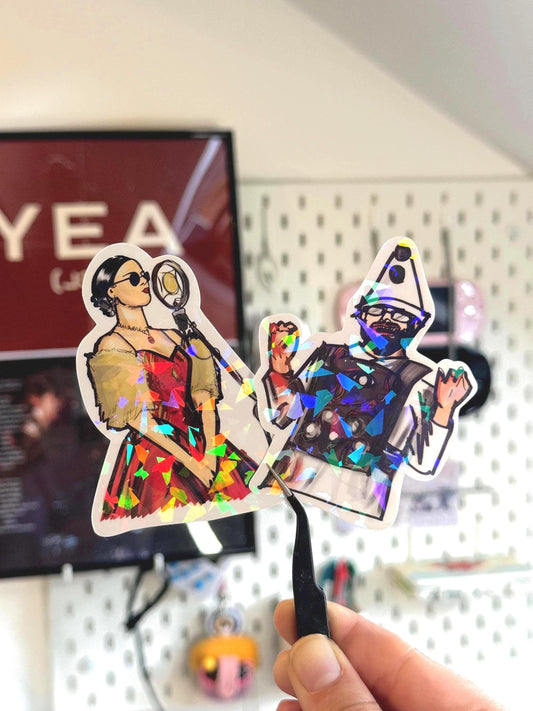 Sticker Set The Clown and Marianne | Long Live The Black Parade Inspired | MCR Tour | Sparkly Vinyl