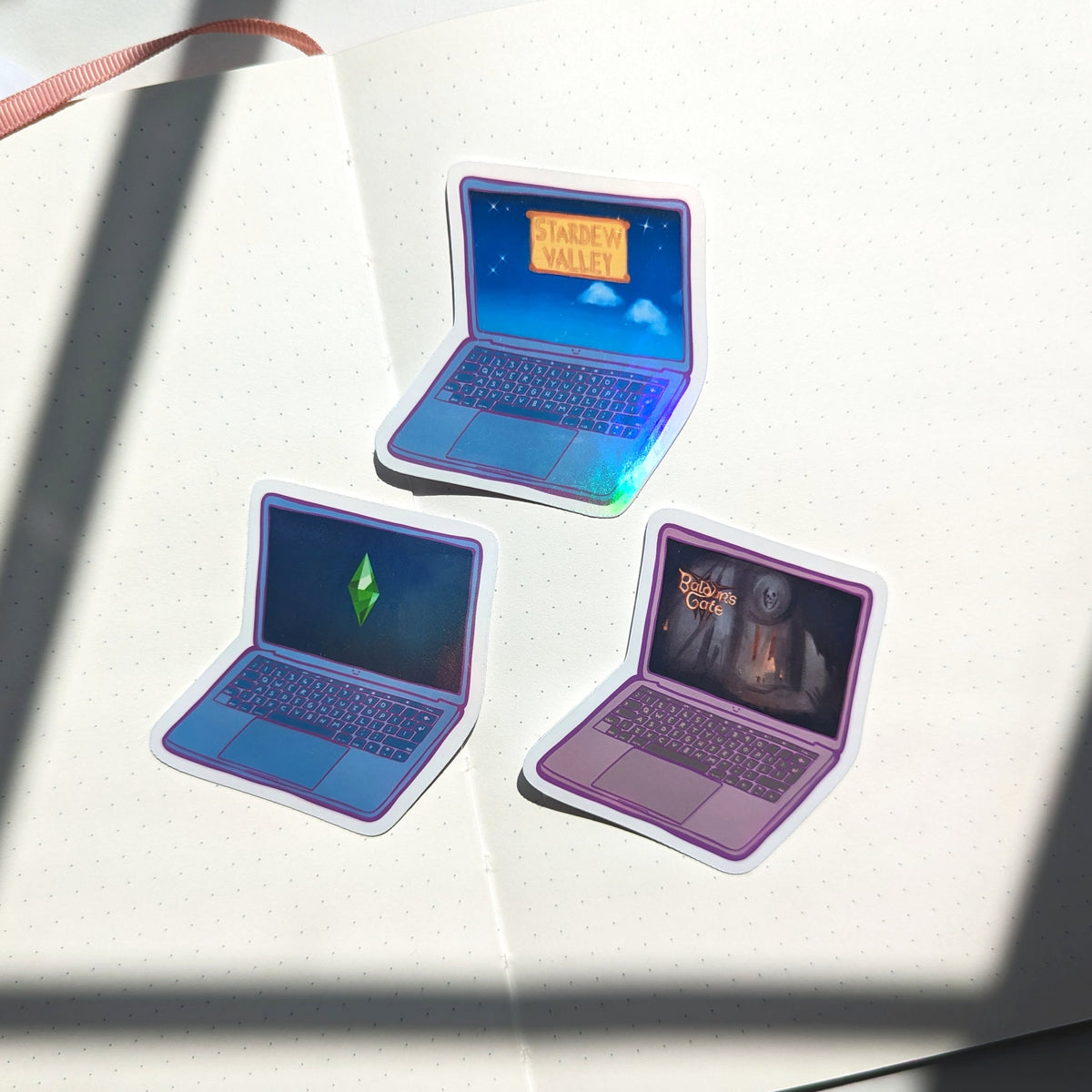 Baldurs Gate 3 Laptop Sticker | Die Cut Handmade Holo Vinyl Sparkly Retro Gaming