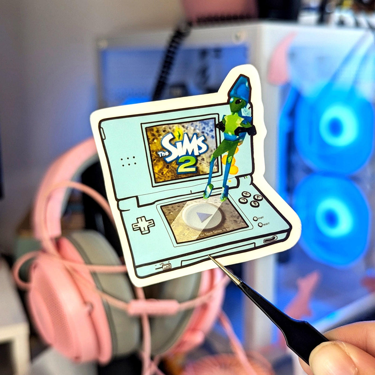 Sims 2 DS Vinyl Sticker | Emporor Xizzle, Strangetown Hotel | Holo Sparkly Gloss
