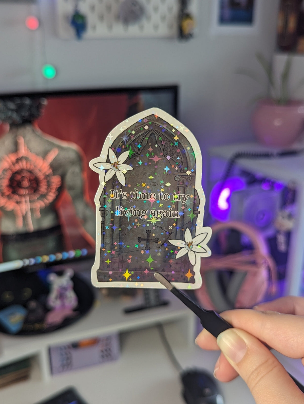 Astarion / Grave / Dagger | BG3 Baldur's Gate 3 | Handmade Die Cut Vinyl Stickers | Astarion Quote Graveyard Romance