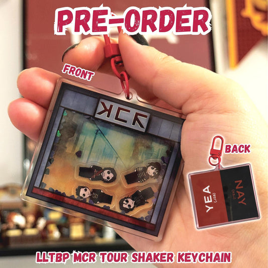 MCR Tour Shaker Keychain | Black Parade Stage, Yea Nay (Preorder)