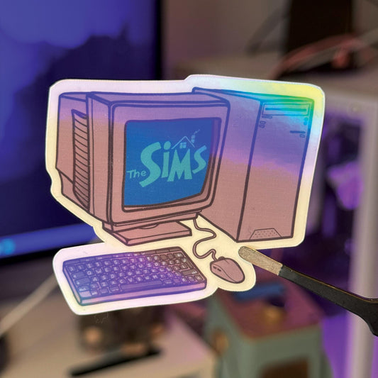 The Sims Retro PC Sticker | Nostalgia Gaming Vinyl Decal