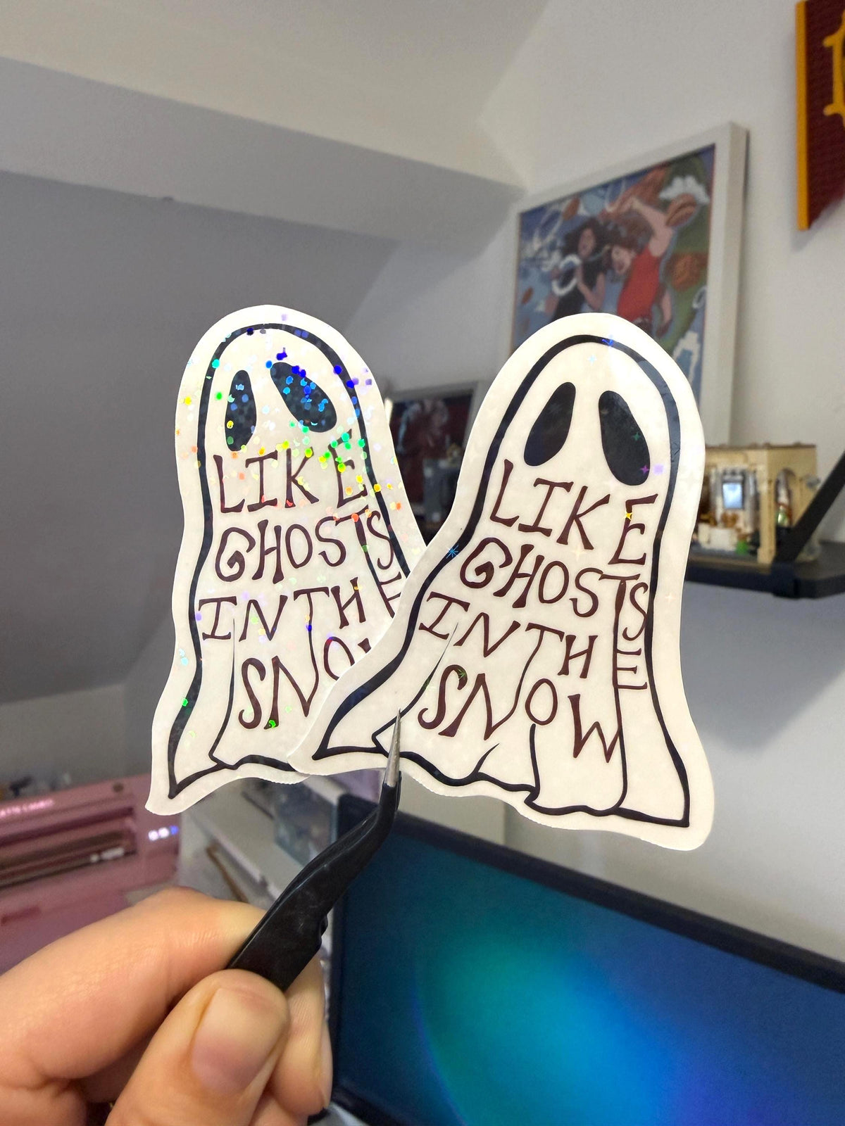 MCR Ghost Sticker | Vampires Holo Stars Sparkle Emo Band Inspired