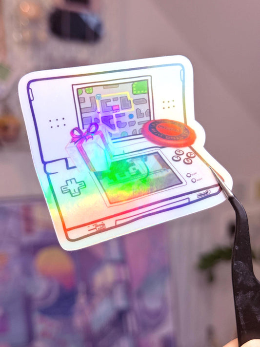 Nintendogs DS Sticker | Holo Stars Sparkle Vinyl | Nintendo Lite 2000s Nostalgia Gaming Dog walk