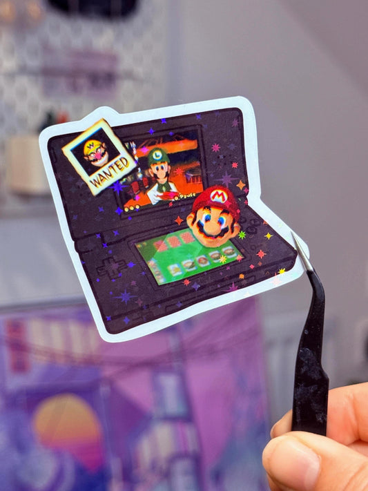 New Super Mario Bros DS Sticker | Holo Stars Sparkle Nintendo Lite Gaming Luigi