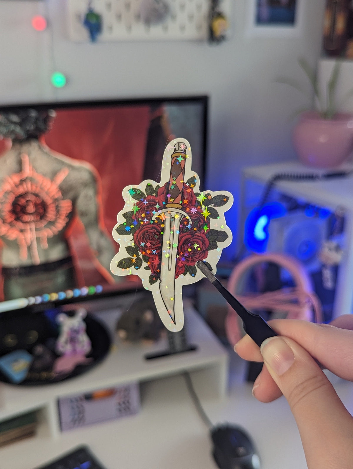 Astarion / Grave / Dagger | BG3 Baldur's Gate 3 | Handmade Die Cut Vinyl Stickers | Astarion Quote Graveyard Romance