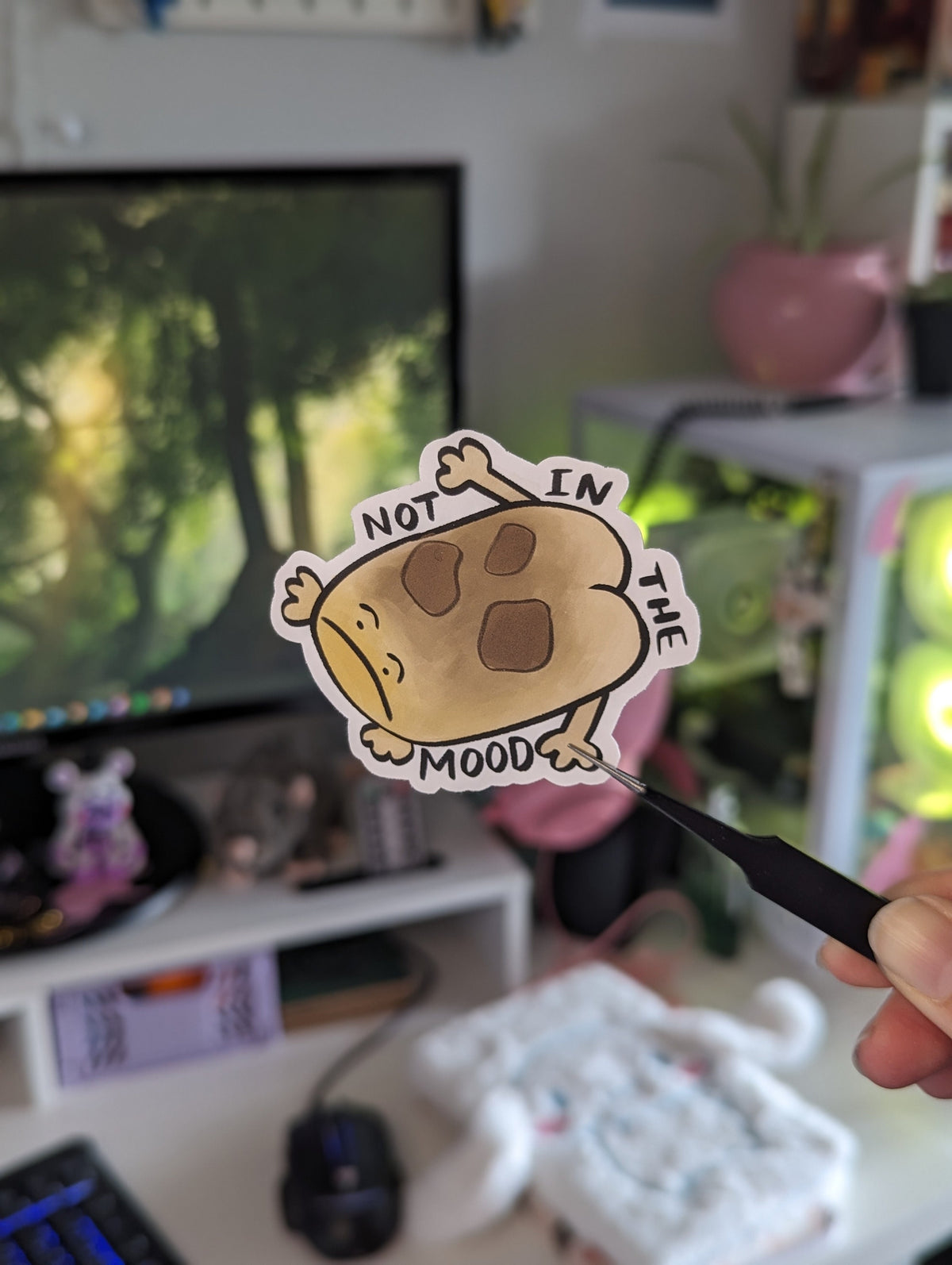 Angy Froggy Matte Stickers | Rain Frog Grumpy Frog Stationary Bullet Journal Stickers Silly Angry Frog Desert Frog | Kindle Laptop Decor