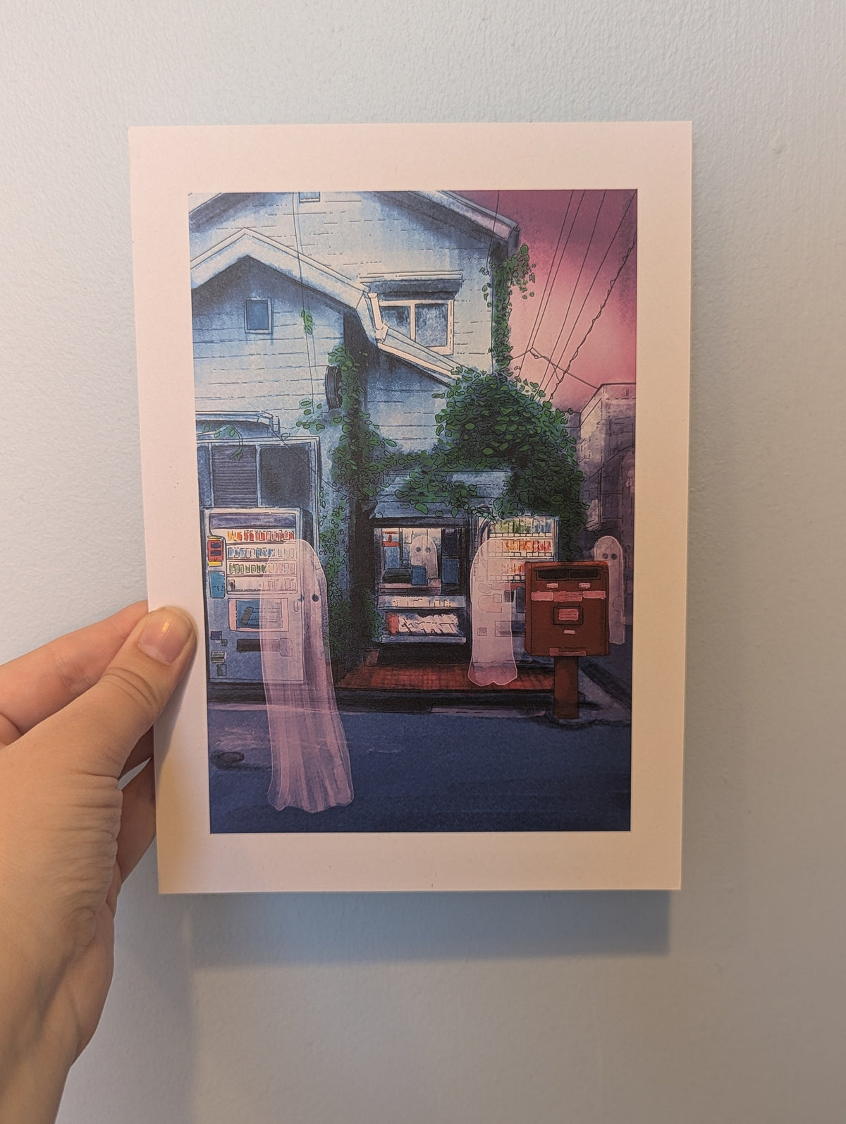 Ghost Walk A5 Art Print | Spooky Colorful Home Decor